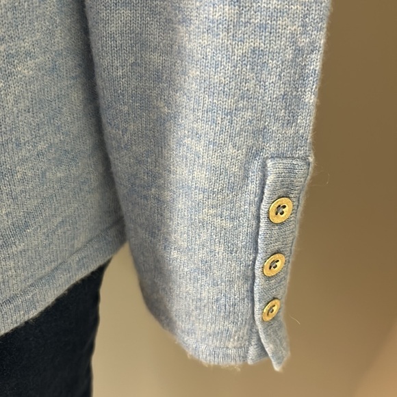 Lilly Pulitzer Brigitte Cashmere Sweater Bennet Blue Color Block Chevron Sz L - Picture 8 of 14